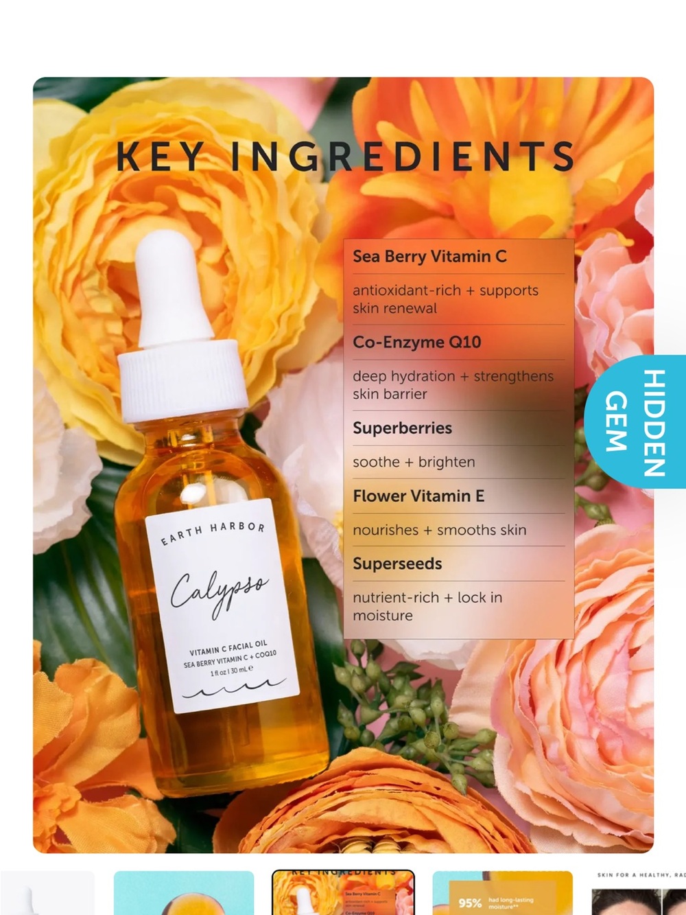 Calypso Vitamin C Facial Oil - Orange